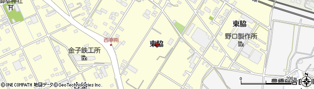 愛知県豊橋市西幸町東脇周辺の地図