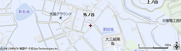 愛知県豊橋市雲谷町外ノ谷249周辺の地図