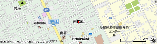 愛知県豊橋市曙町南松原周辺の地図