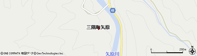 島根県浜田市三隅町矢原周辺の地図