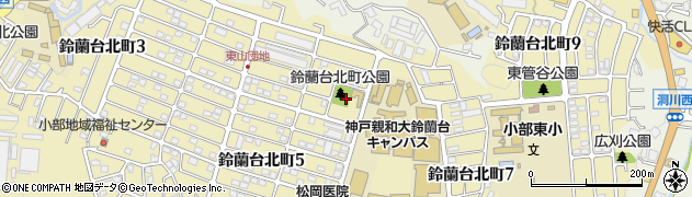 鈴蘭台北町公園周辺の地図