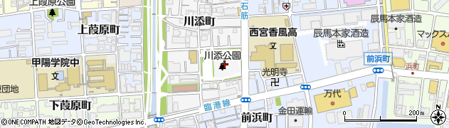 川添公園周辺の地図