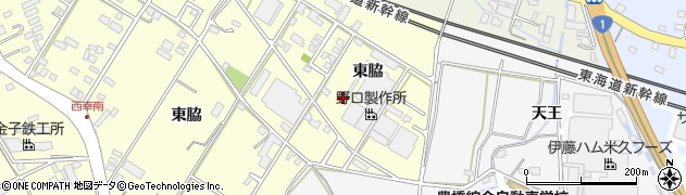 愛知県豊橋市西幸町東脇174周辺の地図