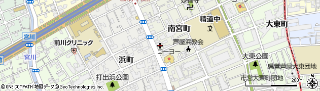 セブンイレブン芦屋南宮町店周辺の地図