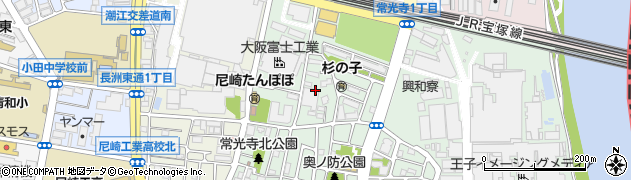 兵庫県尼崎市常光寺1丁目8周辺の地図