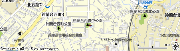 兵庫県神戸市北区鈴蘭台西町周辺の地図