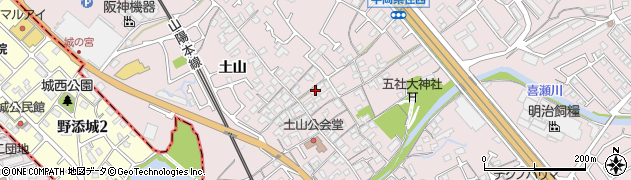 兵庫県加古川市平岡町土山554周辺の地図