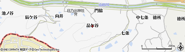 京都府相楽郡精華町柘榴品ケ谷周辺の地図