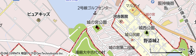城の宮公園周辺の地図