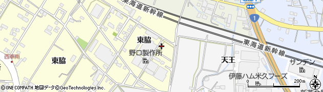 愛知県豊橋市西幸町東脇212周辺の地図