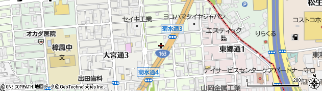 大阪府守口市菊水通3丁目周辺の地図