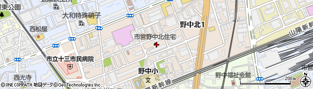 大阪府大阪市淀川区野中北周辺の地図