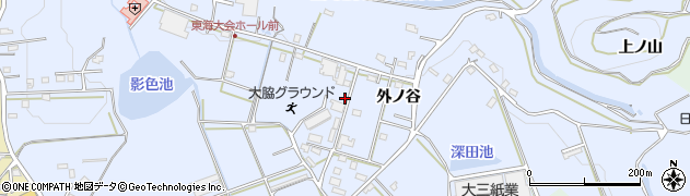 愛知県豊橋市雲谷町外ノ谷258周辺の地図