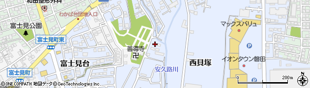 静岡県磐田市西貝塚3554周辺の地図