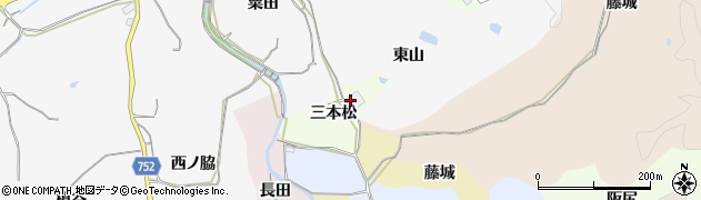 京都府木津川市加茂町岩船（三本松）周辺の地図