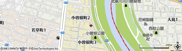 兵庫県西宮市小曽根町周辺の地図