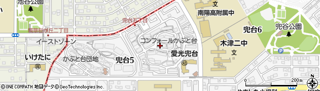 都市再生機構（独立行政法人）西日本支社　コンフォールかぶと台管理サービス事務所周辺の地図