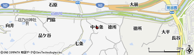 京都府相楽郡精華町柘榴中七条周辺の地図