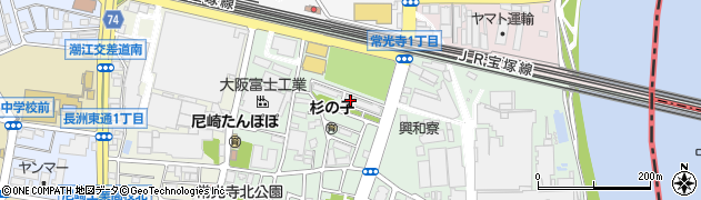 兵庫県尼崎市常光寺1丁目3周辺の地図