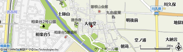 京都府木津川市相楽（大仙堂）周辺の地図