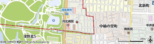 大阪府寝屋川市河北東町周辺の地図