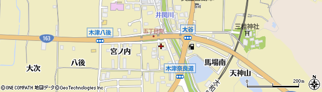 京都府木津川市木津奈良道23周辺の地図