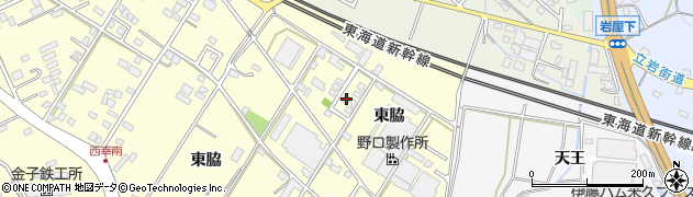 愛知県豊橋市西幸町東脇135周辺の地図