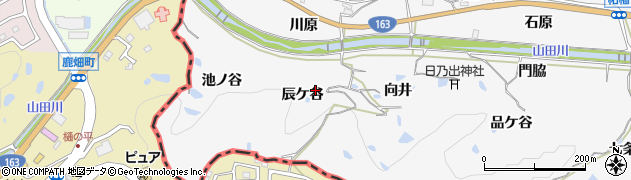 京都府精華町（相楽郡）柘榴（辰ケ谷）周辺の地図