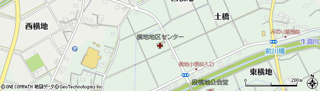 菊川市役所　横地地区センター周辺の地図