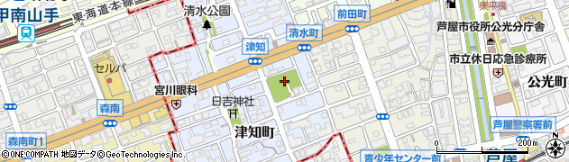 津知公園周辺の地図