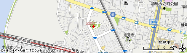 加島駅前公園周辺の地図