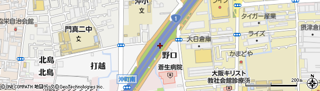 大阪府門真市横地周辺の地図