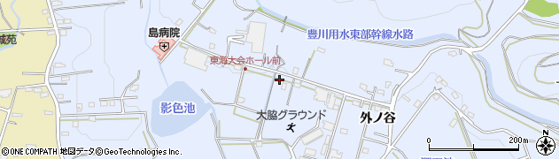 愛知県豊橋市雲谷町外ノ谷266周辺の地図