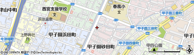 兵庫県西宮市甲子園砂田町1-27周辺の地図