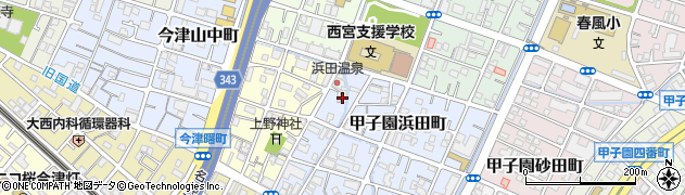 兵庫県西宮市甲子園浜田町1周辺の地図