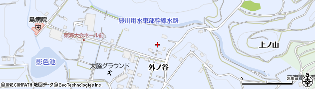 愛知県豊橋市雲谷町外ノ谷289周辺の地図