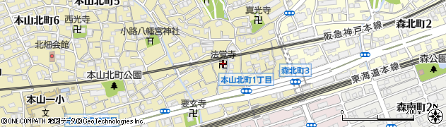 法覚寺周辺の地図