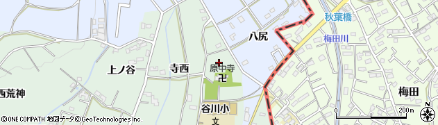愛知県豊橋市中原町（東ノ谷）周辺の地図