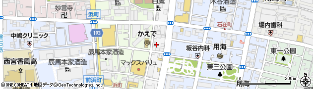 兵庫県西宮市鞍掛町周辺の地図