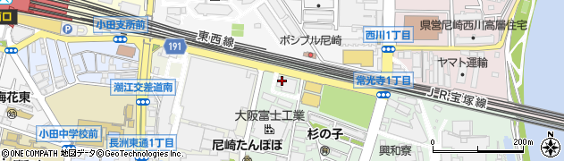 兵庫県尼崎市常光寺1丁目1周辺の地図