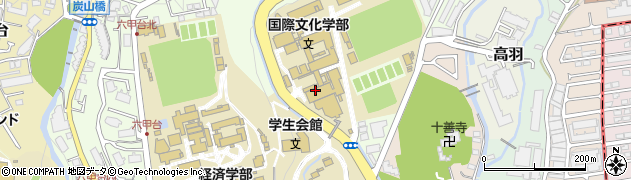 神戸大学　生協総務部周辺の地図