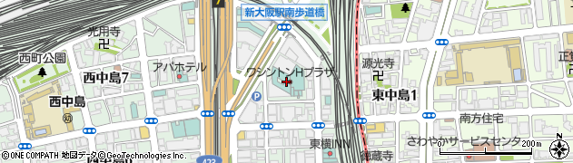 新大阪ワシントンホテルプラザ周辺の地図