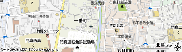 大阪府門真市一番町17周辺の地図