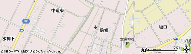 愛知県豊橋市駒形町駒郷52周辺の地図