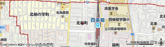 大阪府大東市北新町周辺の地図