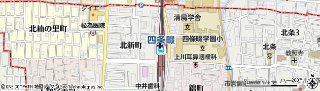 四条畷駅周辺の地図
