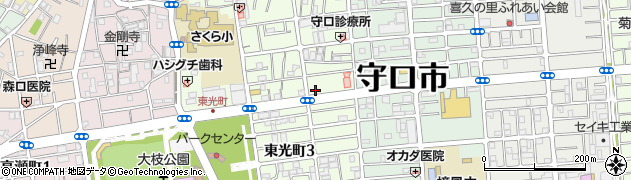 ケア21寺方周辺の地図