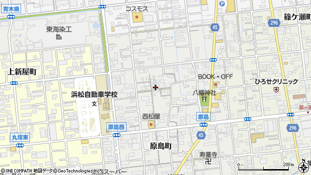 〒435-0047 静岡県浜松市中央区原島町の地図