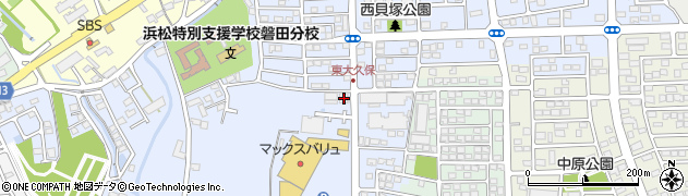 静岡県磐田市西貝塚3687周辺の地図