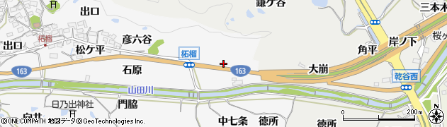 京都府精華町（相楽郡）柘榴（芦谷）周辺の地図